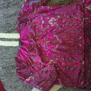 Women's 3X print blouse, 3/4 sleeve